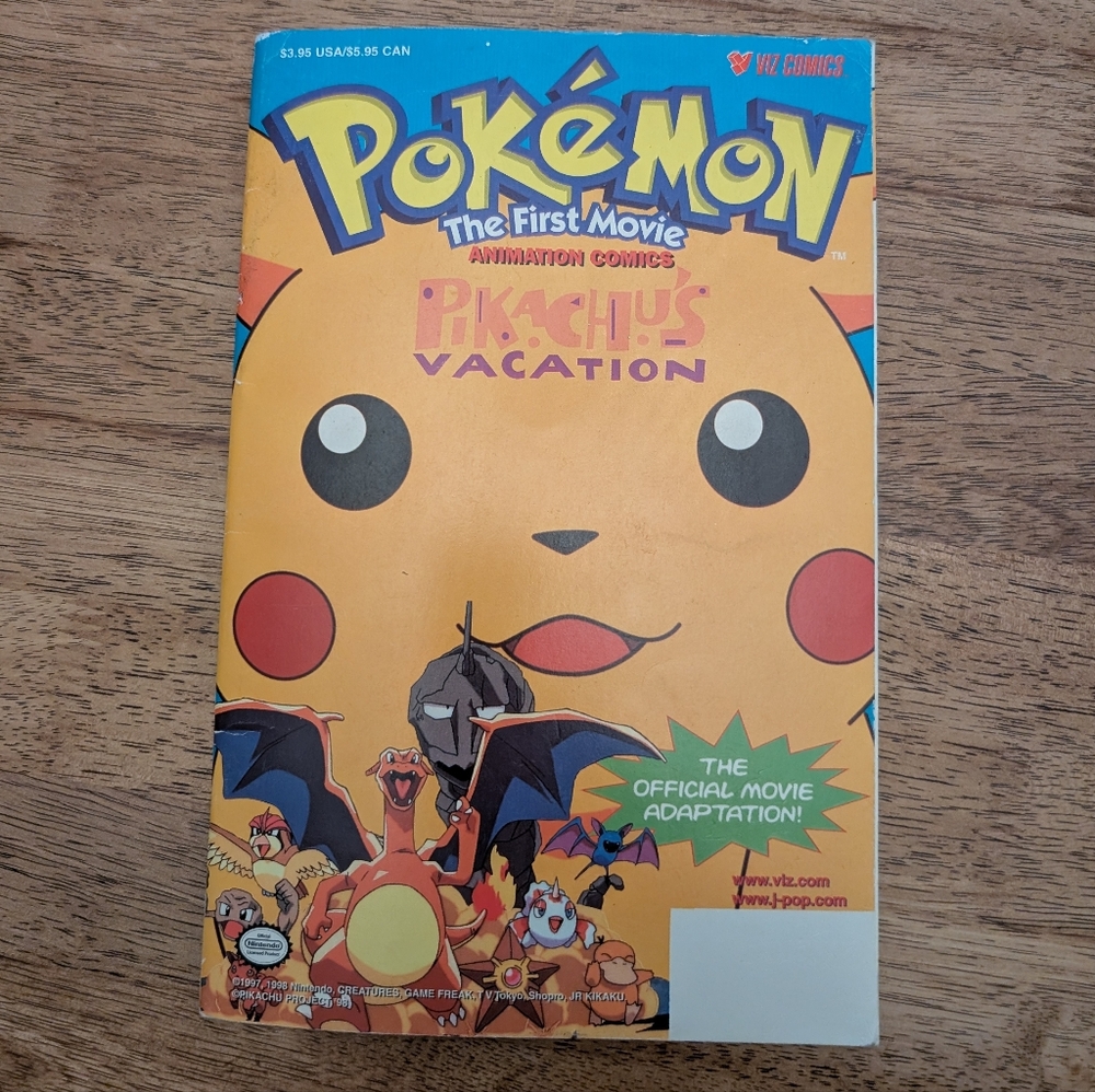 Collectible Vintage 1998 Pokemon The First Movie Pikachu's Vacation Comic